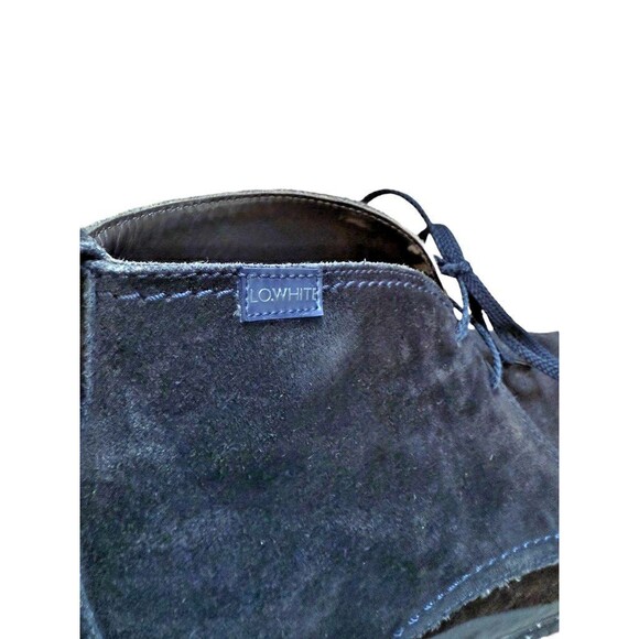 Lo. White Lace Up Chukka Sneaker Shoes Men\'s Size 45 (11 US) Italy Boots Suede main image 6